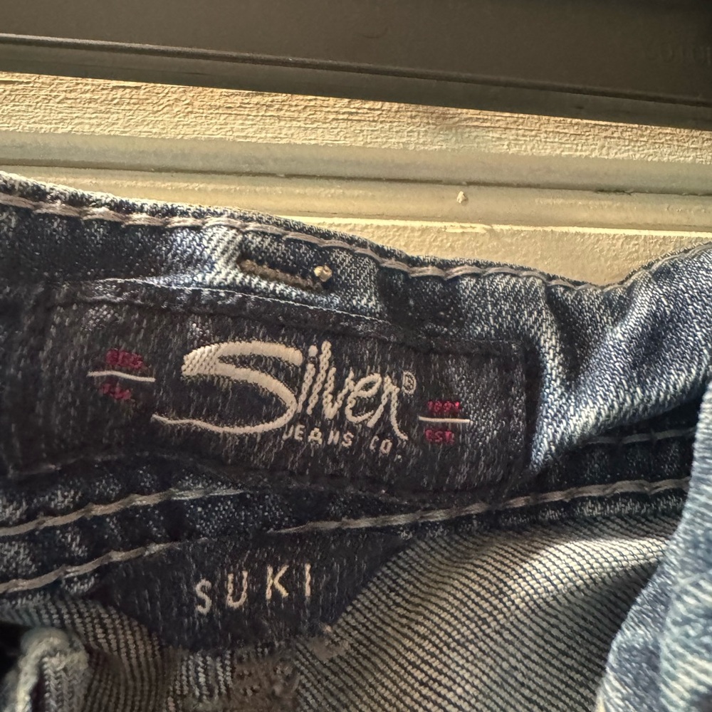 Silver Jeans Dark Blue Straight Leg Women's Jeans - Picture 2 of 3